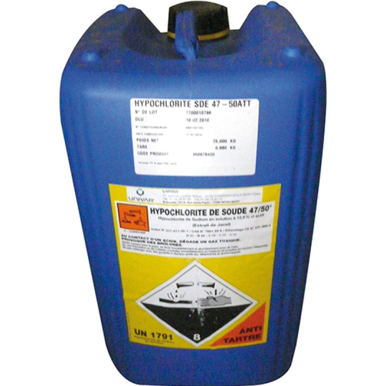 CHLORE LIQUIDE ANTI-TARTRE 20 LITRES