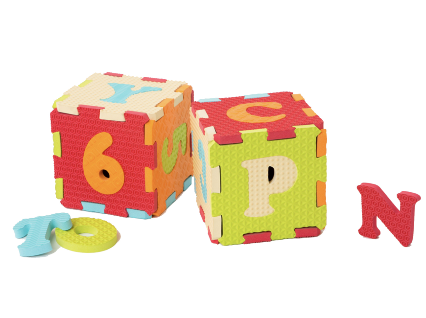 DalleCubesLettresN° en mousse DalleCubesLettresN° en mousse